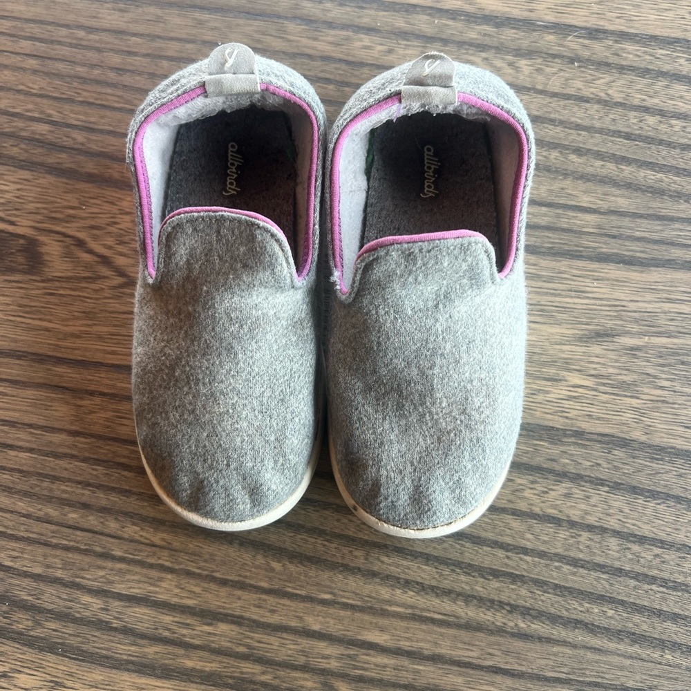 Allbirds Kids Wool Slip-On Sneakers – Gray/Pink – Size 10T